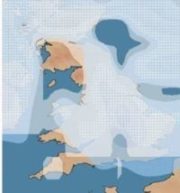 Map of UK showing areas for Cold Weather Payment